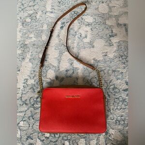 MK leather crossbody bag